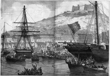 Risorgimento, Naples, 21 October 1860: Vote of the Navy on the Attachment of the City to the Kingdom of Italy