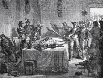 Robespierre Waiting for Execution Having Shot Himself in the Jaw in 1794