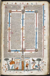 The Painter and the Devil, from Decretals of Gregory IX with gloss of Bernard of Parma (the 