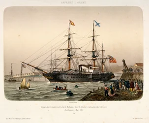 Royal West Indian Mail Steamer Orinoco leaving Southampton, c.1854