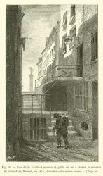 Rue de la Vieille-Lanterne and gate where the body of Gerard de Nerval was found in 1855, demolished that same year