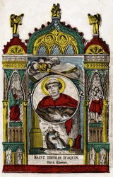 Saint Thomas Aquinas (1228 - 1274). Image of Epinal, First Half of the 19th Century