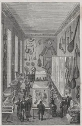 Salle du Musee du Conservatoire National de Musique de Paris (engraving)