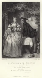 Scene from Les Caprices de Marianne, a play by Alfred de Musset