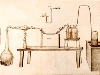 Scientific Equipment, from The Elements of Chemistry by Antoine Laurent de Lavoisier, engraved by D.Lizars