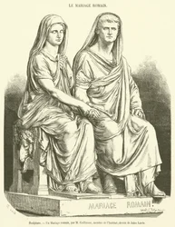 Sculpture, A Roman Marriage (engraving)