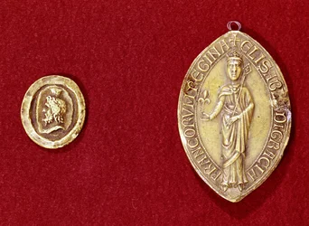 Seals belonging to Emperor Charlemagne and Queen Isabelle of Hainaut