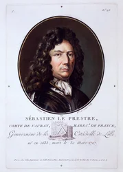 Sebastien le Prestre, Comte de Vauban, from Portraits des grands hommes, femmes illustres, et sujets memorables de France