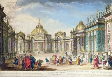 Set Design for the Exterior of Apollos Palace, published in Paris, 1748