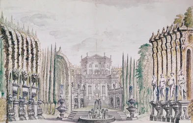 Set design of a palace for a theatre, c.1660-80