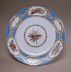 Sevres dessert service plate, from the Melbourne Service, 1770