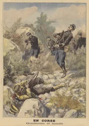 Shooting between a policeman and a bandit in Corsica