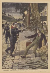 Shootout between police and criminals on a Paris street