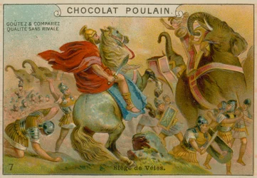 Siege of Veii, Chocolat Poulain Trade Card