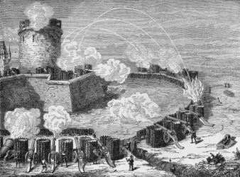 Siege of a Fortified Castle in the 16th Century
