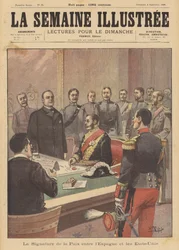 Signing of a Protocol of Peace Ending Hostilities in the Spanish-American War, Washington DC, 12 August 1898