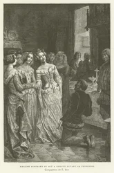 Sir Bertrand Knelt Before the Princess
