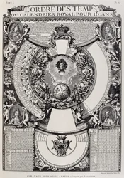 Sixteen years almanac designed by Lepautre