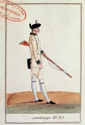 Soldier of the 85th Regiment de Saintonge, c.1780