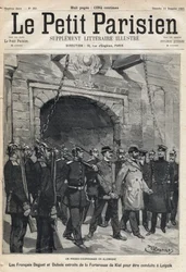 Spy Trial in Germany: The French Daguet and Dubois Taken from Kiel Fortress to Leipzig. One of the Newspaper Le Petit Parisien on 10/12/1893 (engraving)