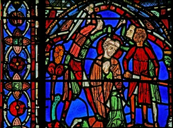 St Cheron Window: Assaulted by Bandits