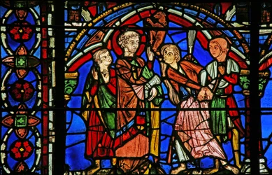 St Cheron window: heals a possessed person