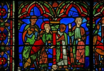 St Cheron window: refuses marriage
