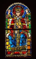 Stained glass. Emperor in Majesty