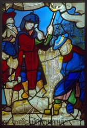 Stained Glass, the Prophets Carving the Vine (Theme of the Mystic Press around 1540)