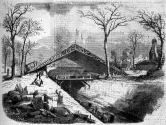 State of the works of the glaciere of the Bois de Boulogne, Paris