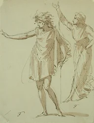 Study of Two Classically Draped Figures, c.1790