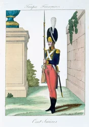 Swiss Centurian, from Troupes Francaises, pub. chez Basset, Paris, c.1790