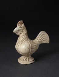 Terracotta figure of a cock