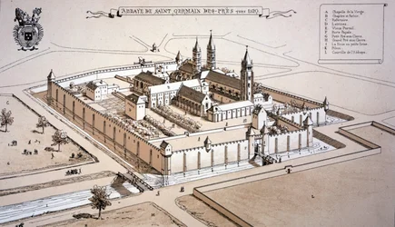The Abbey of Saint-Germain-des-Prés in c.1520
