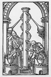 The Alchemist at Work, copy of an illustration from 