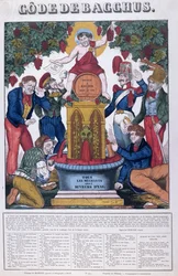 The Bacchus Code, All Unpleasant People are Water Drinkers, Caricature on Alcoholism, Imagerie de Metz, c.1840