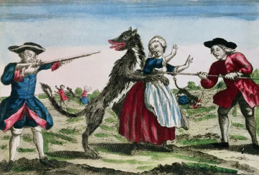 The Beast of Gevaudan, published by Basset, 1764