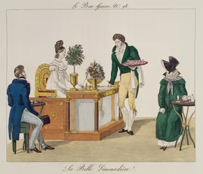 The Beautiful Lemonade seller, plate 98 from Le Bon Genre, c.1810