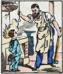 The Blacksmith. Engraving in 