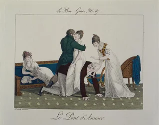 The Bridge of Love, plate 67 from le Bon Genre, c.1810