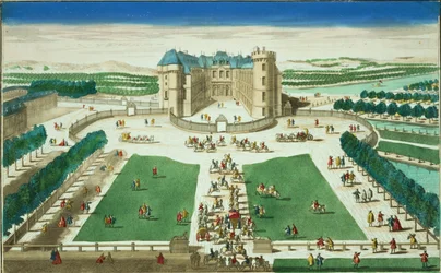 The Chateau Rambouillet, engraved by Antoine Aveline
