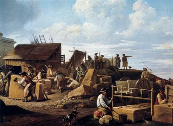 The Construction of the Hotel de Salm, Paris (detail)