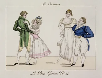 The Contrasts, plate 24 from Le Bon Genre, 1811