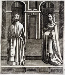 The Count of Poitiers and Toulouse Alphonse (1220-1271) and His Wife Jeanne (Daughter of Raymond VII) (1220-1271) - in 