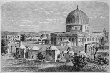 The Dome of the Rock, Temple Mount, from La Syrie daujourdhui. Voyages dans la Phenicie, le Liban et la Judee. 1875-1880 by Louis Charles Emile Lortet, 1884