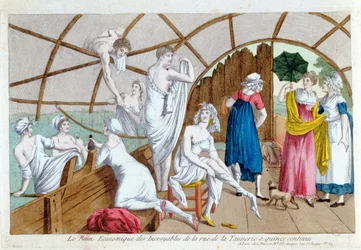 The Economical Baths of the Incroyables at Rue de la Tannerie, Paris, c.1800