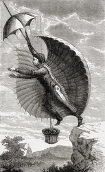 The Flying Man, engraved after Nicolas Edme Restif de la Bretonne, from 