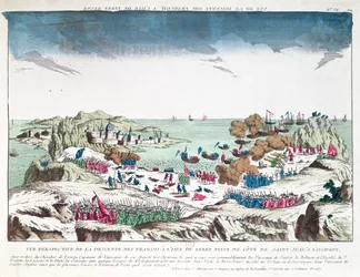 The French raid on St. John in Newfoundland on 2nd June 1762 under the command of Chevalier du Ternay
