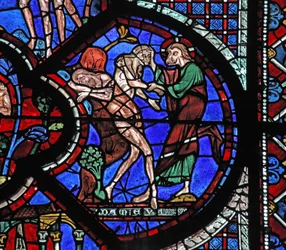 The Good Samaritan Window: God Creates Woman from the Rib of the Sleeping Adam