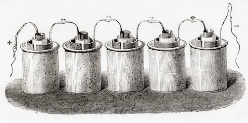 The Grove cell, from Les Merveilles de la Science, pub.1870
